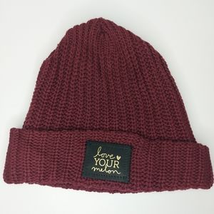 Love Your Melon Burgundy Cuffed Beanie